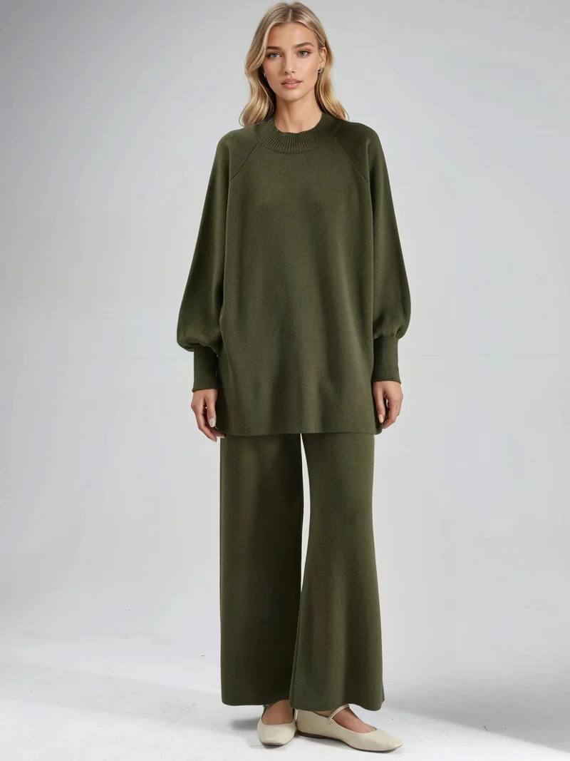 MY FASHION Loose Fit Sweater & Pants Knit Co-ord Set